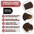 thumbnail image 2 of ELW 5-6 oz 2-2.4mm Nappa Oil Tanned & Waxy Finish Leather Pre-Cuts & Hides  Size: 6"x60" 15.2-152.4 cm  Dark Brown Color  Full Grain Genuine Craftsman Grade A/B, Leatherworking, Sheets, 2 of 6