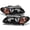 Solid Matte Black Paint Housing, variant on AKKON - For 02-05 BMW E46 3-Series 4 Doors Sedan Wagon Chrome LED Ring Projector Headlights w-Build in Corner Lamp Set 2Pcs
