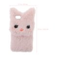 thumbnail image 3 of OULII Fuzzy Phone Case Cat Pattern Design Pink Soft Touch 1Set, 3 of 4