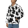 thumbnail image 3 of Goofa Milk Cow Pattern Mens Full-zip Hoodie, Zip-up Pullover Hooded Sweatshirt, Kangaroo Pocket Hoodie Ideal for Daily Wear, Travel, and Home-X-Large, 3 of 5