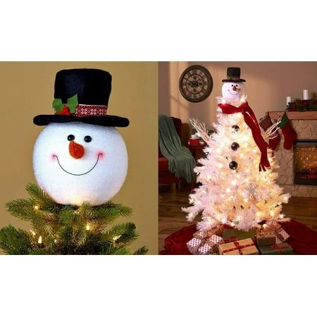 Frosty Snowman Top Hat Christmas Tree Topper Decor Holiday Winter Frosty Snowman Top Hat Christmas Tree Topper Decor Holiday Winter Wonderland Decoration by KNL Store - Frosty Snowman Top Hat Christmas Tree Topper Decor Holiday Winter