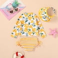 thumbnail image 5 of Younger Tree Toddler Girl Swimsuit Baby Long Sleeve Rash Guard Set with Sun Hat UPF Sun Proction Bathing Suit Swimwear for 3-4T, 5 of 8