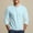 Light Blue, variant on Mens T-Shirts 3/4 Sleeve Crew Neck Henley T-Shirt Basic Blue Tee Shirt with Button Men Clothing