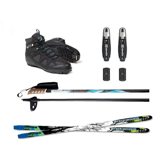 Whitewoods Adult NNN Cross Country Ski Package, 157cm (for Skiers 90-120 lbs.)