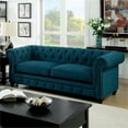 thumbnail image 6 of Bowery Hill Traditional Fabric Tufted Sofa in Dark Teal, 6 of 6