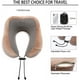 thumbnail image 2 of Almohada de viaje, almohada de espuma viscoelástica con soporte para la cabeza de 360 grados, cómoda almohada de avión con bolsa de almacenamiento, almohada de viaje ligera para dormir, coche, tren, a, 2 of 5