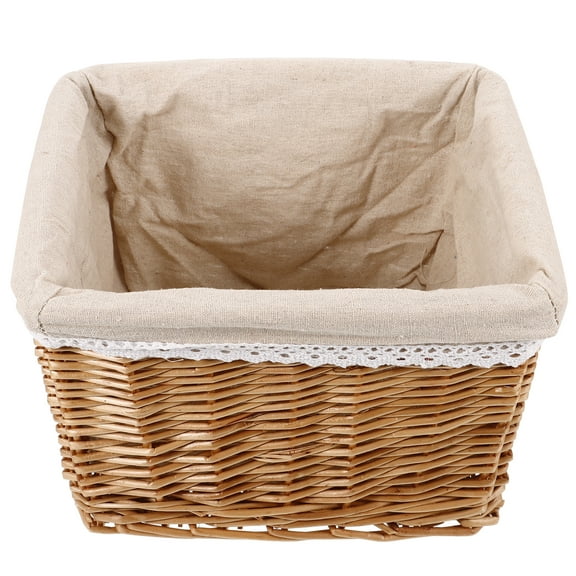 AURARMLET Wicker Storage Basket For Kitchen Rustic 1Pcs 11.8X10.2X8.3In