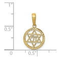 thumbnail image 3 of 14K Yellow Gold Charm Pendant Themed 18 mm 13 Star Of David And Chi In Circle, 3 of 3
