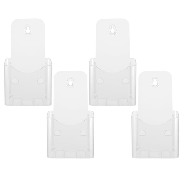 KAKOWELY 4 Pcs Support de Brochure en Acrylique Transparent Supports de Brochure en Acrylique Support d'Exposition de Brochure,7.87x"X4.06"X3.35 Pouces