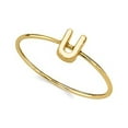 thumbnail image 3 of 1928 Jewelry 14K Gold Dipped Initial Monogram Letter Ring Size 7 (U), 3 of 4