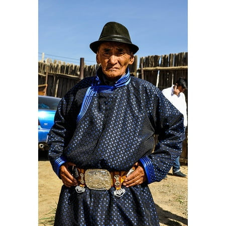 Canvas Print Portrait Landsman Traditional Mongolian Costume Stretched Canvas 10 x 14