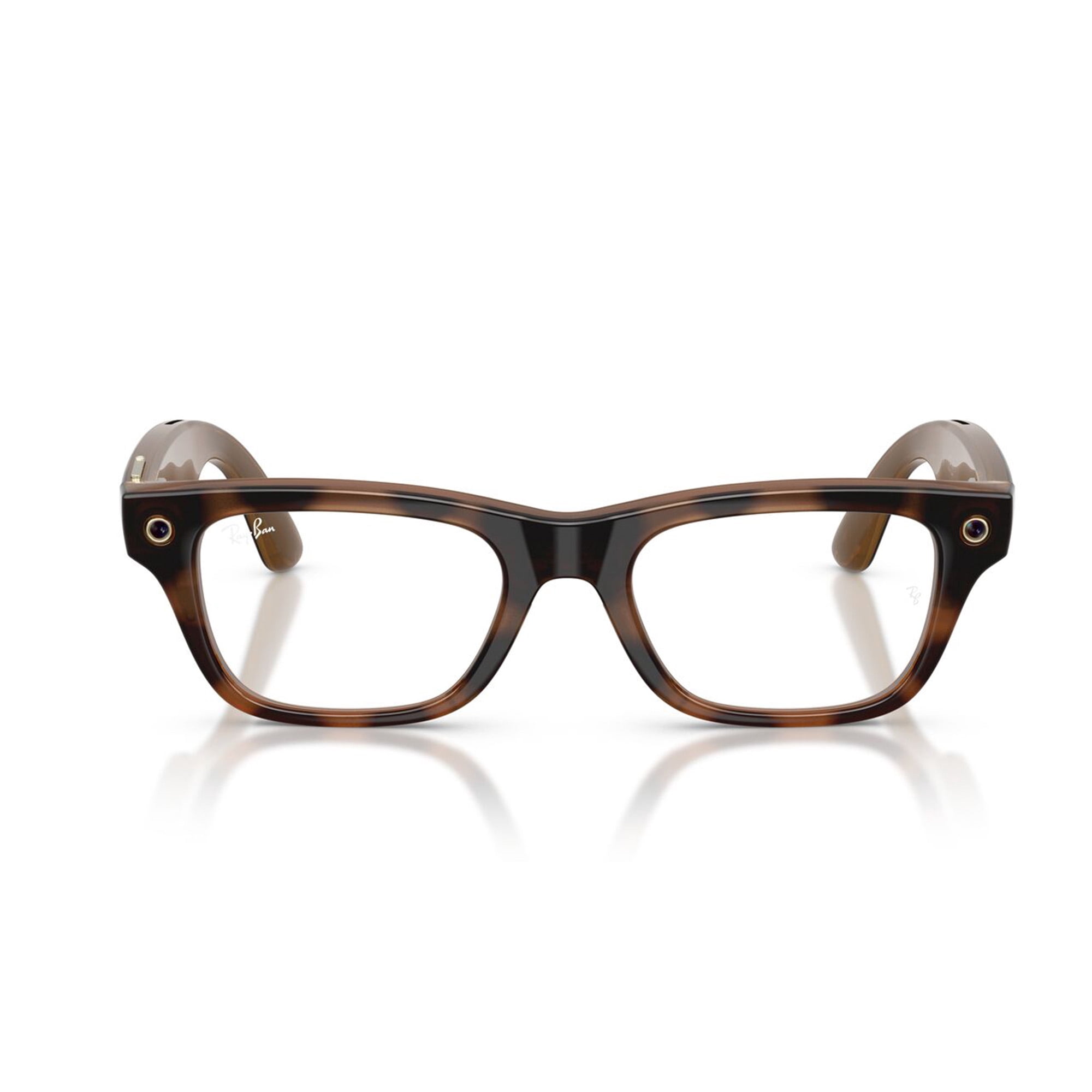 Ray-Ban Meta Gen 2 Blayzer Optics Smart Glasses, AI Meta Glasses with Photo and Video, Size 49, Havana/Clear