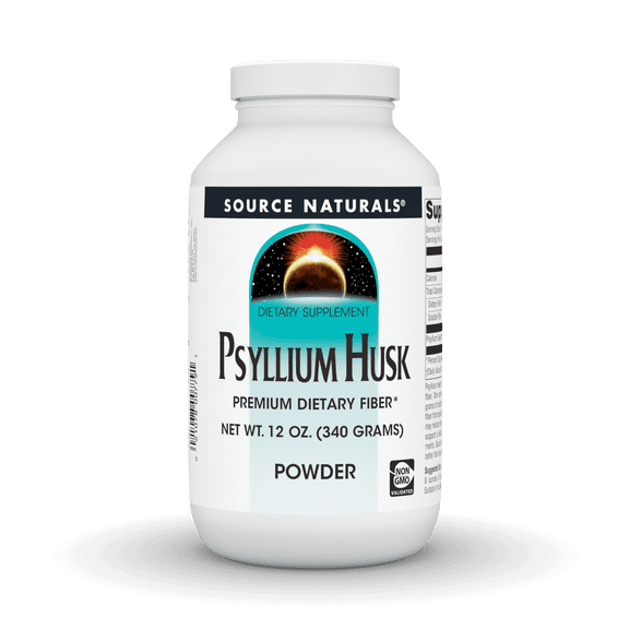 Source Naturals Psyllium Husk Powder - Premium Dietary Fibre -  12 oz Powder