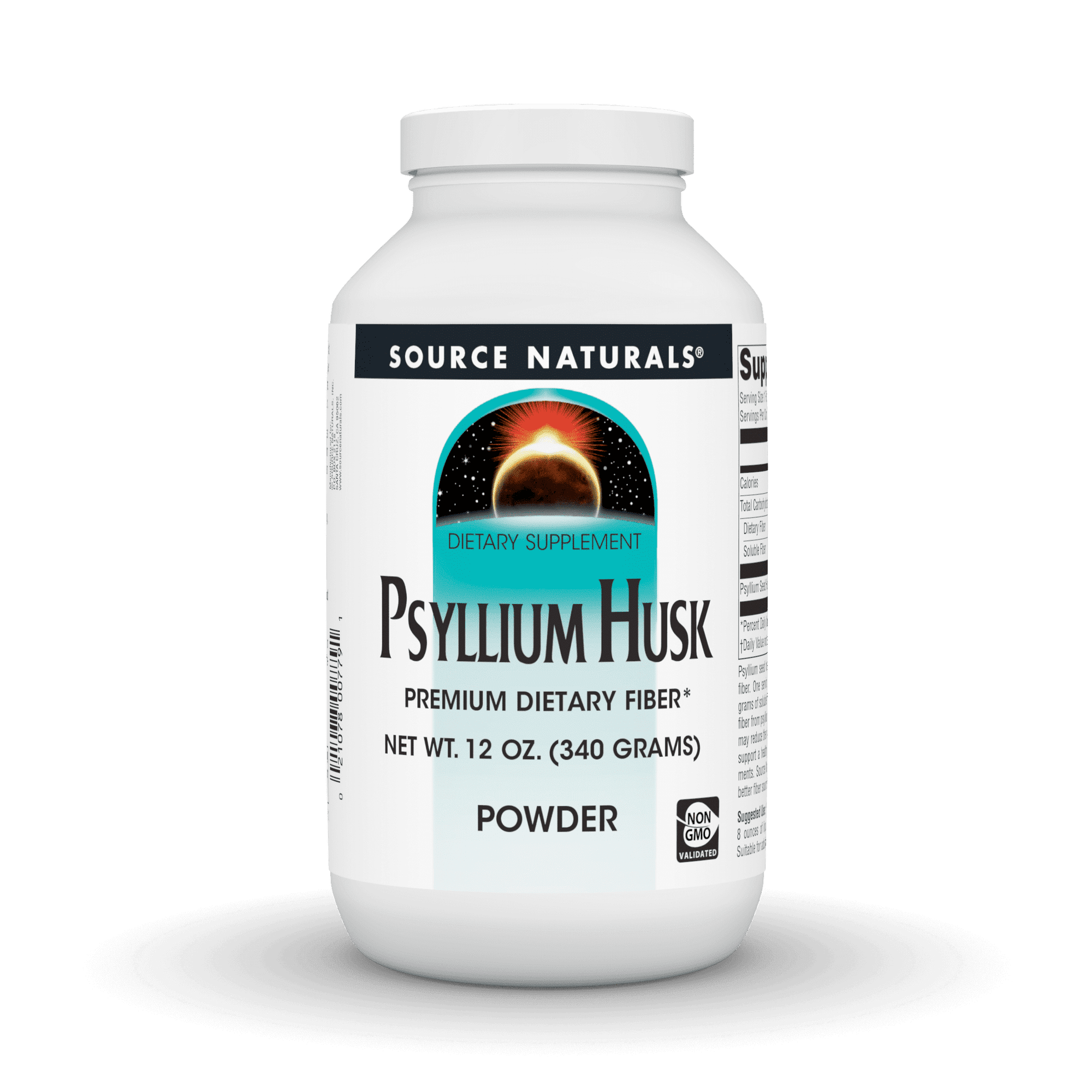 Source Naturals Psyllium Husk Powder - Premium Dietary Fibre - 12 oz Powder