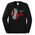 thumbnail image 2 of Wild Bobby, Baseball Fingerprint It's In My DNA, Sports, Men Long Sleeve Shirt, Black, Small, 2 of 5