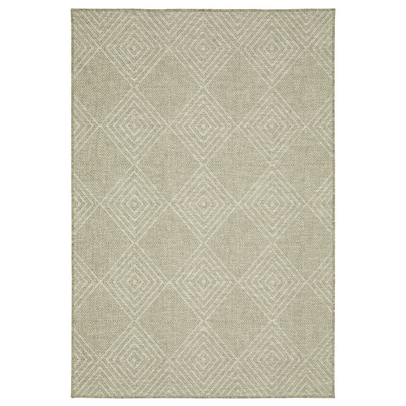 Woven Trends Aero - TR05A - Casual Style, Diamond Pattern, Stain Resitant, Living Room, Dining Room, Office, Medium Pile Polypropylene Area Rug in Beige - 10' x 13'