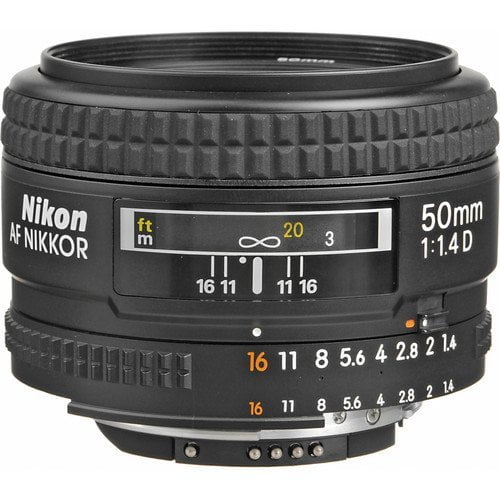Pakket Getalenteerd Spit Nikon AF FX NIKKOR 50mm f/1.4D Fixed Zoom Lens with Auto Focus for Nikon  DSLR Cameras International Version (No warranty) - Walmart.com
