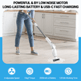 thumbnail image 2 of HOOFUN Electric Spin Scrubber, Cordless Rotary Bath Cleaning Brush, Power Scrubber with Long Handle & 8 Replaceable Heads, Adjustable Arm, ABS Electric Cleaners for Bathroom Floor, 2 of 8
