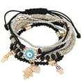 thumbnail image 4 of JINLUO JL 1/3/6Set Bohemian Stretch Beads Bracelets for Women Multilayer Evil Eye Hamsa Hand Bracelet Bohemian Bracelet Handmade Stackable Charm Bracelets Lucky Protection Beaded Hamsa Bracelet Set, 4 of 9