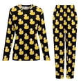 thumbnail image 5 of Cute Rubber Ducks Pajamas Spring Animal Print Night Oversize Nightwear Female Long-Sleeve Pattern Soft Pajama Sets, 5 of 7