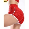 thumbnail image 2 of Women Hot Sexy Workout Booty Shorts Textured High-Waist Tummy Control Sports Yoga Hot Pants, 2 of 4