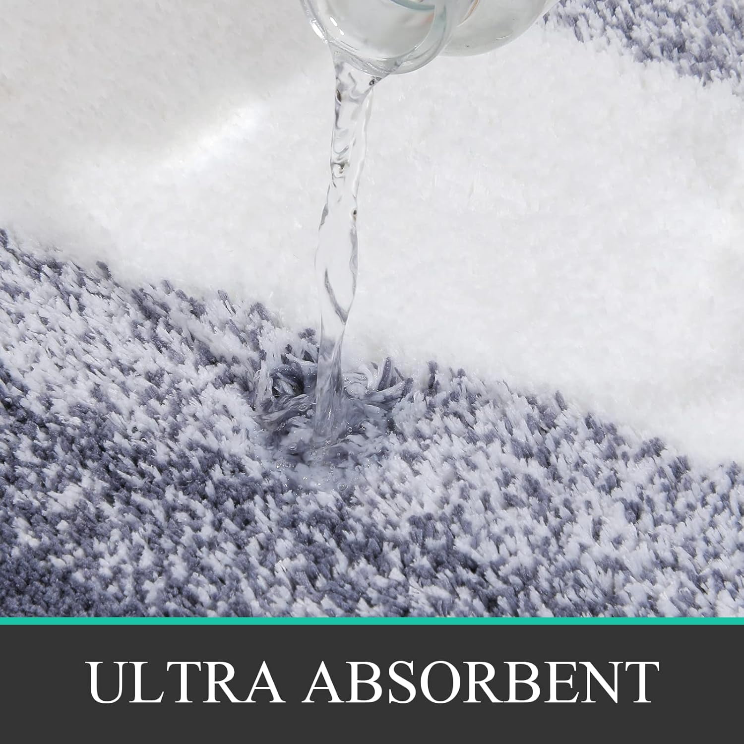 Ileading 2 Piece Bath Rug Set Microfiber Washable Non Slip Bathroom Rug and Mat Set
