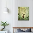 thumbnail image 3 of ONETECH Deer Decor wall art hunting canvas Pictures Forest Wall Decor Elk Canvas Prints Painting Framed Artwork for Bathroom living room Bedroom, 3 of 4