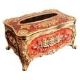 thumbnail image 2 of Soporte de caja de pañuelos de acrílico Caja de cubierta de tejido extraíble rústica Servilletero de vintage para sa de Hotel Restauran cafe dorado perfecl Sostenedor del tejido, 2 of 7