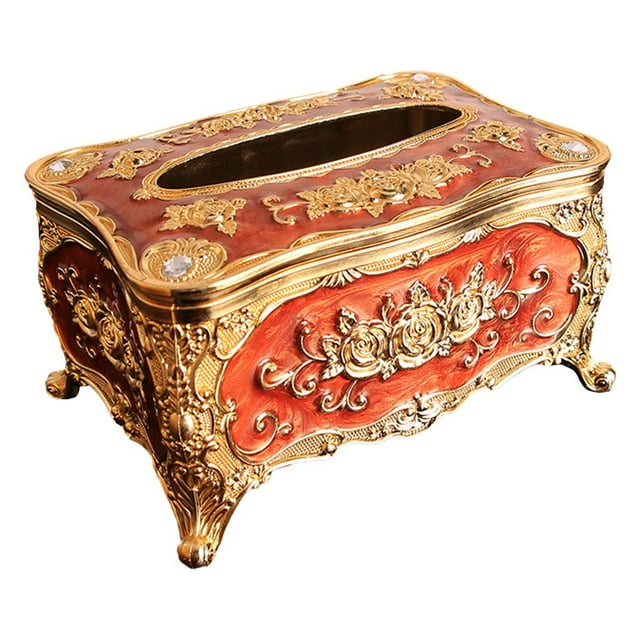 DOLITY Boîte à Mouchoirs Acrylique Rustique pour Bars Chambres Restaurants Or Café