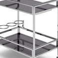 thumbnail image 3 of Simpli Home Watts 26 Inch Bar Cart In Chrome, 3 of 9