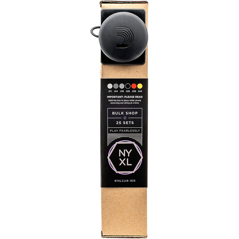 D'Addario NYXL1149-B25 Nickel Wound Electric Guitar Strings, Medium, 11-49 (Bulk 25 Sets)