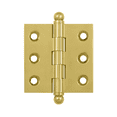 thumbnail image 2 of Deltana CH2020CR003 2" x 2" Hinge, w/ Ball Tips in PVD Polished Brass, 2 of 2