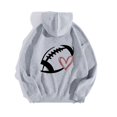 thumbnail image 4 of WEAIXIMIUNG Sweat à Capuche Zippé pour Femmes, Manches Longues, Imprimé Graphique, Léger, Pull de Football, 4 of 4