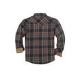 thumbnail image 4 of COEVALS CLUB Mens Flannel Long Sleeve Shirts Corduroy Lined Snap Button Up Cotton Western Plaid Shirts (Dark Green/M 14#), 4 of 6