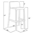 thumbnail image 2 of Casual Decore - Patio Barstool 30 " - Commercial Grade - Set Of 4 White, 2 of 5