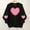 Black, variant on FDGIU Women's Valentine Pullover Sweatshirt, Cozy Heart Print Long Sleeve Top for Valentine's Day & Comfortable Trendy Style