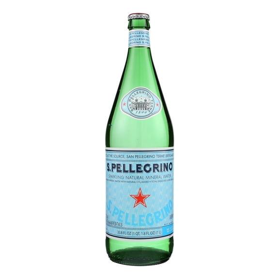 SAN PELLEGRINO - Sparkling Italian Mineral Water for Enhancing Dining Experience - 33.8 FO, Case of 12
