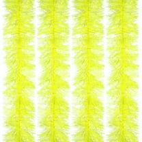 Uxcell 6.6Ft Feather Boa, 4 Pcs Artificial Fluffy Feather Boas Party Decorations for DIY Crafts, Wedding Costume, Christmas, Concert, Halloween, Home Decor, Fluorescent Yellow