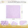thumbnail image 2 of 36 Pack Lavender Napkins Cotton Linen Napkins 16 x 16 Inch Light Purple Cloth Napkins Handmade with Fringe Soft Napkins Cloth Washable Rustic Dinner Napkins Cloth for Wedding Party Dinner Table, 2 of 7