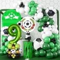 thumbnail image 6 of 40-Inch Green Football Number Balloon – Soccer-Themed Latex & Foil Decor for Boys’ 1st–9th Birthday (Paper), 6 of 6