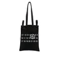 thumbnail image 1 of Canvas Bag Concise Style Canvas Bag Black Print Shoulder Bag Shopping Bag Tote Bag, 1 of 5