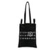 thumbnail image 1 of Canvas Bag Concise Style Canvas Bag Black Print Shoulder Bag Shopping Bag Tote Bag, 1 of 5