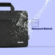 iBenzer Laptop Sleeve Bag for 13 13.3 14 inch MacBook Air/MacBook Pro/HP/Asus/Acer/Samsung/Dell Notebook, Carrying Case with Pockets, Trolley Belt & Carrying Handle, Black, W-SLD13-BK