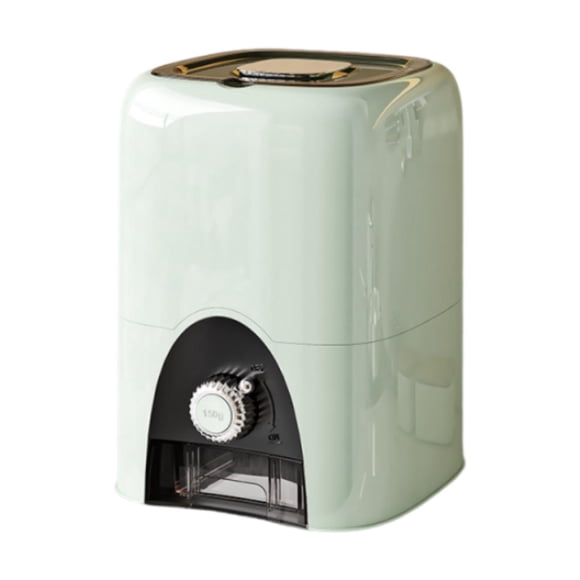 Contenedor para almacenar arroz, contenedor para cereales, dispensador de arroz multiusos a prueba de fugas, cubo para arroz para encimera de cocina, Verde y L