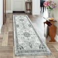 thumbnail image 2 of HOMERRY Area Rug 2' x 6' Runner Rug for Living Room Boho Vintage Rug Floral Bedroom Rug, Gray, 2 of 5