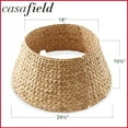 thumbnail image 7 of 24-Inch Water Hyacinth Christmas Tree Collar, Woven Tree Base Cover with Cord Cut Out, Natural, 7 of 7