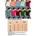 thumbnail image 2 of Gomelly Ladies Summer Tops Short Sleeve T-shirt Casual T Shirt Women Breathable Beach Pullover Solid Color Tee Wine Red S, 2 of 2