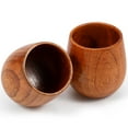 thumbnail image 4 of Austok 8.45 oz Wood Cup Coffee Tea Beer Juice Milk Water Drinks Mug, Brown, 4 of 5