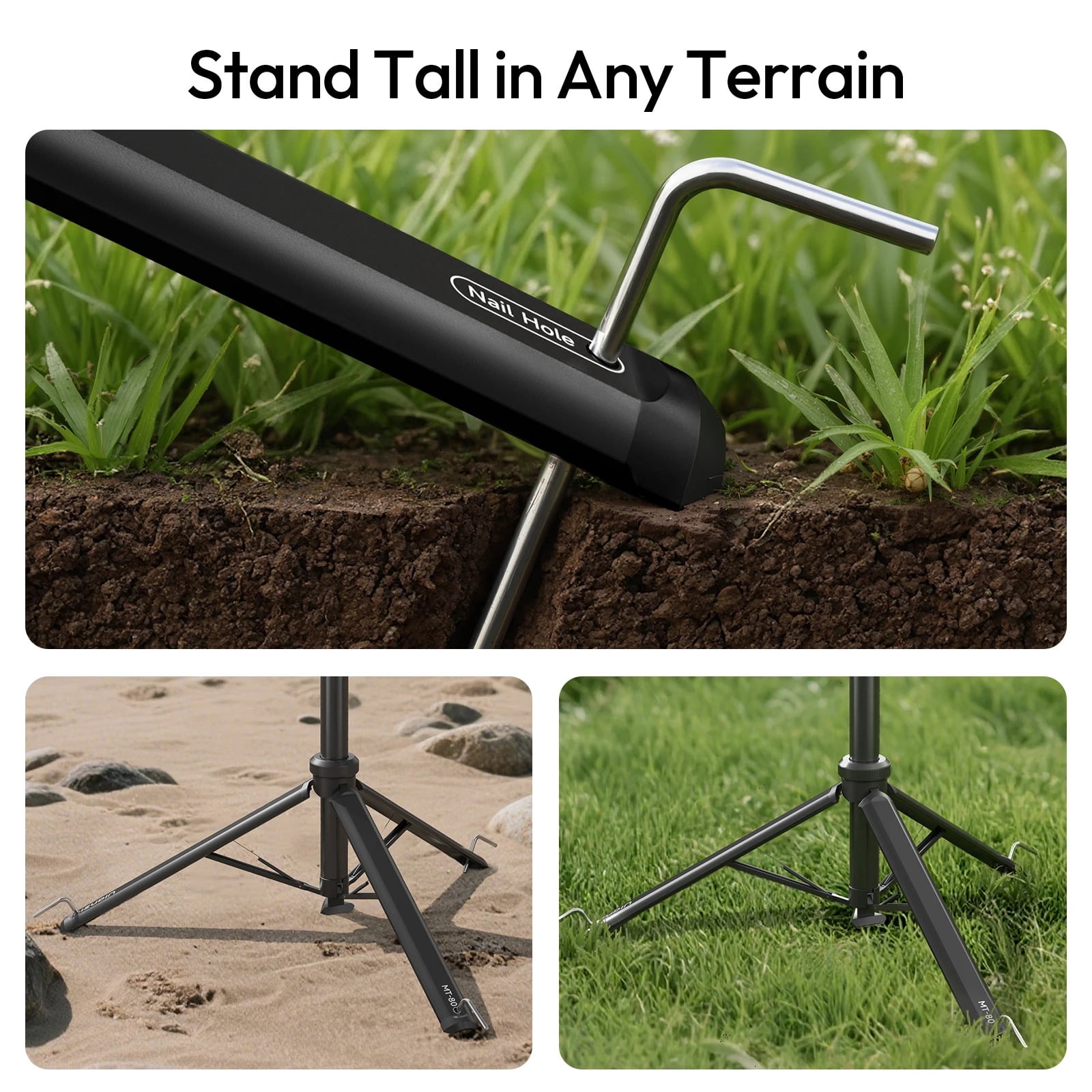 Ulanzi MT-80 2M Auto-Open Tripod Stand Travel Cameras Video Lights Photography Vlog