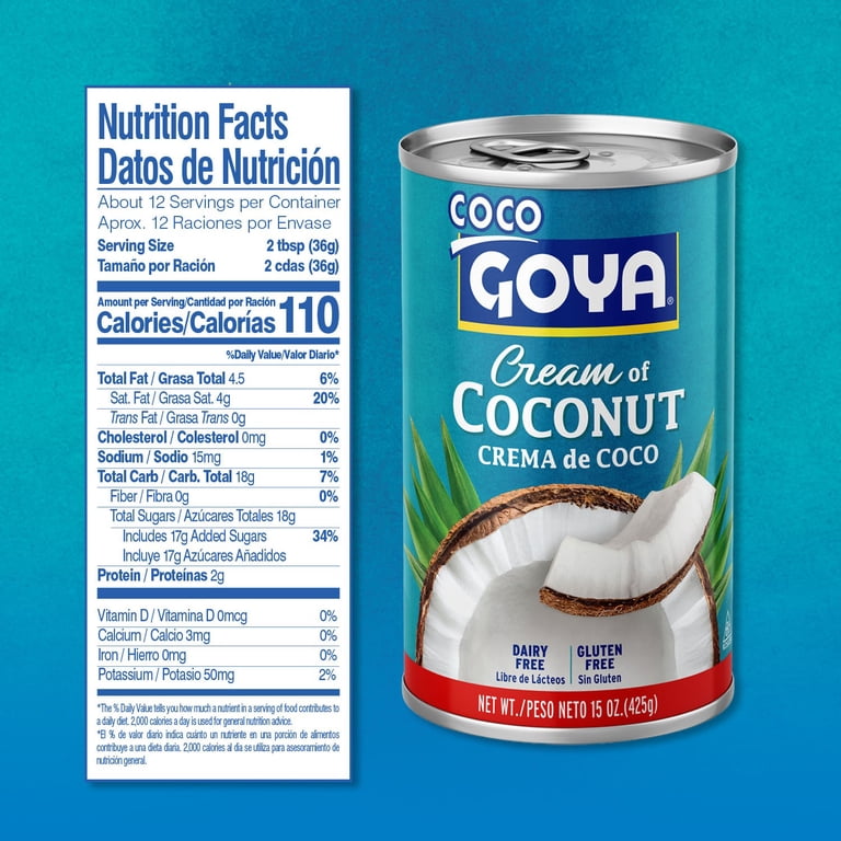Goya, Cream of Coconut, 15 oz Can, Tropical Sweetness - Walmart.com